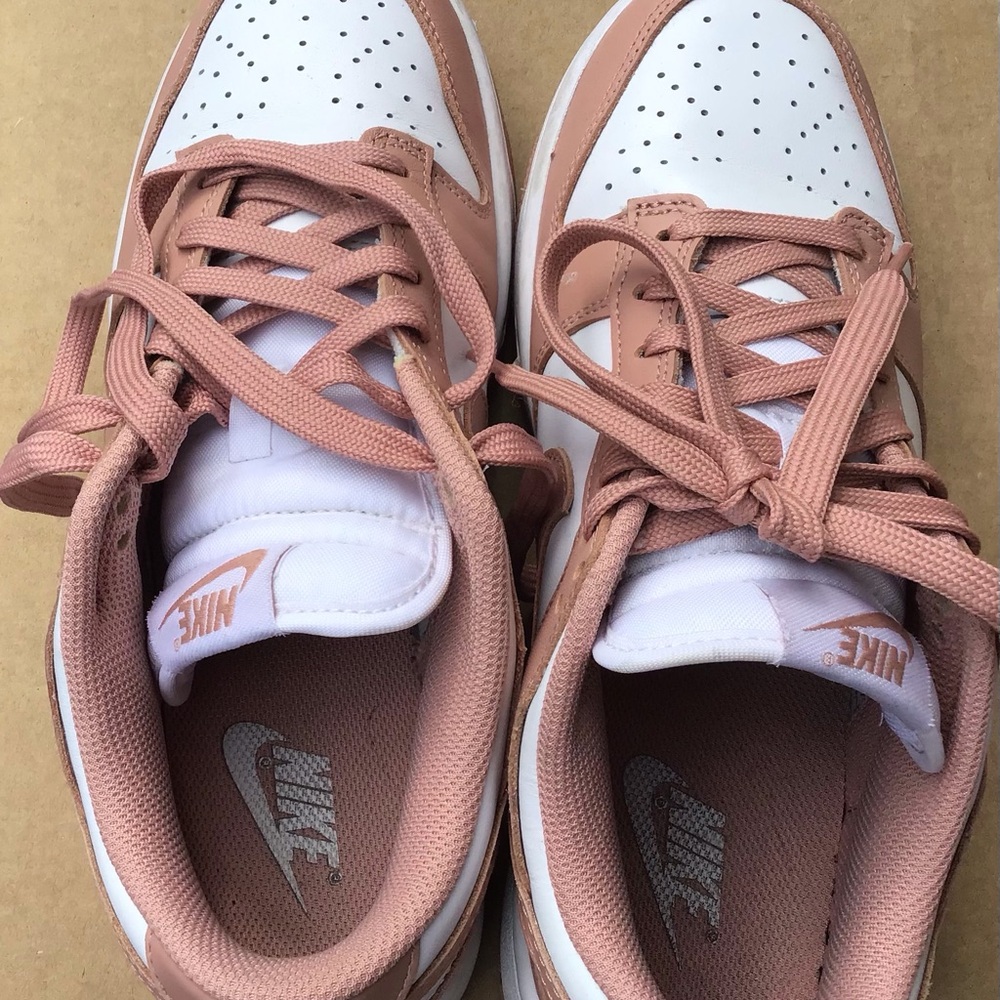 Nike Women's Rose and White Sneakers